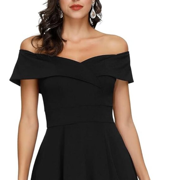 Jasambac Dresses & Skirts - NWT Black cocktail fit and flare dress with pockets